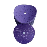 Crochet de disque de ponçage à trous multiples violet Premium 6 pouces 150mm crochet et boucle en céramique 6 pouces papier de verre 6 trous