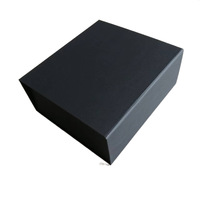 Boîte à chaussures pliante noire universelle personnalisée conçue en usine boîte-cadeau en papier d'emballage magnétique pour vêtements boîte de rangement dossiers