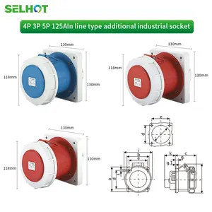 Alta qualità 3 fase industriale ip67 impermeabile 16a 32a 63a 125a 3pin 4pin 5pin industriale spina e presa