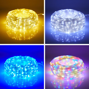 Guirnaldas de Luces LED Solares para Exteriores, 30m 50m 100m RGB, Luces Decorativas con Control Remoto para Fiestas - Product Image 6