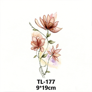 Tatouage temporaire pour femmes 90*190mm, autocollant élégant pour le bras avec un éclat esthétique pour les clubs, les soirées romantiques, les fêtes chics - Product Image 2