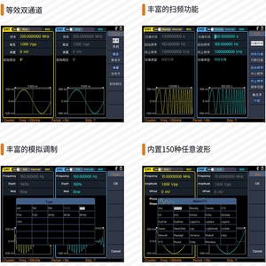 NDG162 เครื่องกำเนิดสัญญาณแบบสองช่องสัญญาณ 160MHz พร้อมรูปแบบคลื่นไซน์ความละเอียดสูง ความละเอียดแนวตั้ง 14 บิต - Product Image 2