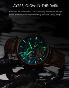 CHENXI 8872 <span class=keywords><strong>Montre</strong></span> <span class=keywords><strong>automatique</strong></span> pour homme en cuir véritable, cadran ajouré, étanche, lumineuse, mécanique, <span class=keywords><strong>montre</strong></span> sport pour homme - Product Image 6