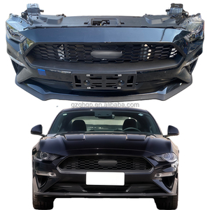 Pare-chocs d'origine de haute qualité pour <span class=keywords><strong>Ford</strong></span> <span class=keywords><strong>Mustang</strong></span> 5.0, ensemble de pare-chocs avant noir avec calandre et feux antibrouillard, kit carrosserie 2018-2022. - Product Image 1