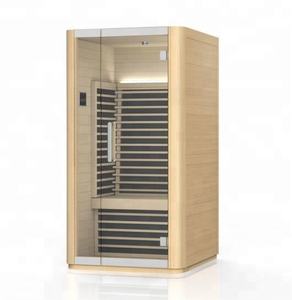 Moderna Sauna a Infrarossi in Legno di Hemlock Canadese con Terapia a Luce Rossa a Spettro Completo e Cabina in Cedro - Product Image 5