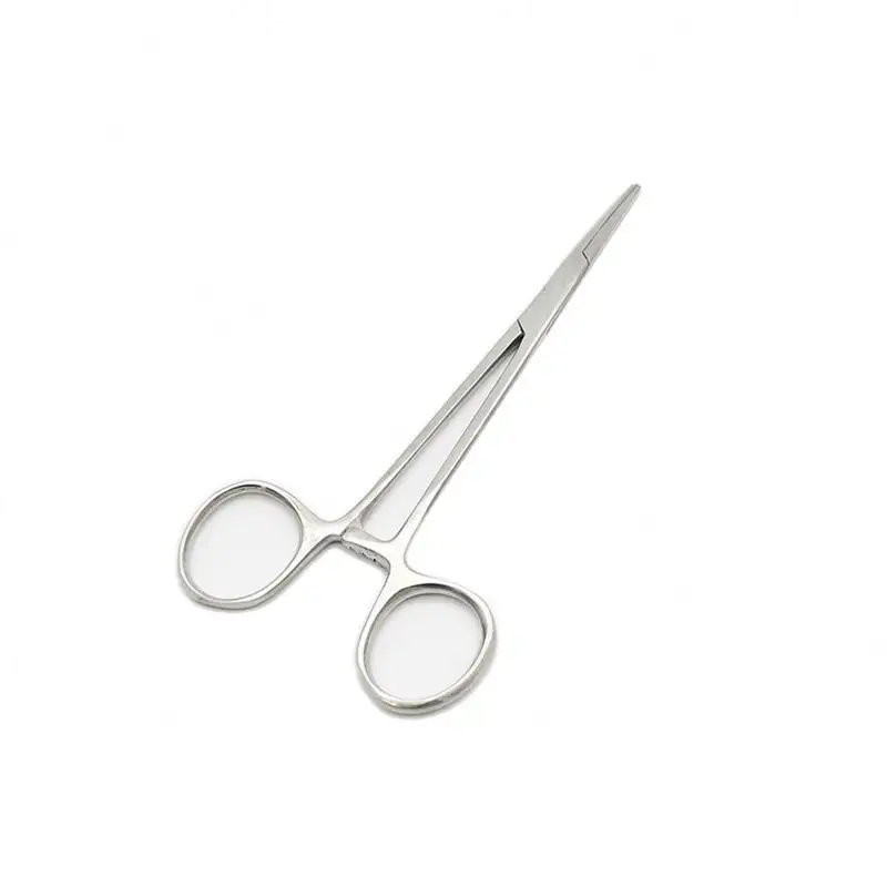 Stainless Steel Hemostatic Forceps Straight Elbow Needle Holder Pet Hair Removal Forceps