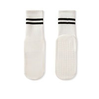 Chaussettes de Pilates et de yoga OEM bleues personnalisées, respirantes et antidérapantes pour femmes