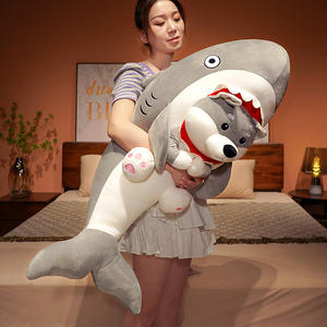 Peluche de Tiburón Divertido para Dormir, Juguete de Peluche de Escultura de Arena, Tiburón Goofy para Regalo de Cumpleaños, Algodón PP Bordado ODM - Product Image 4