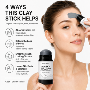 Nazik Peeling Etkili Yağ Kontrolü Gözenek Bakımı Alaska <span class=keywords><strong>Volkan</strong></span>ı Gözenek Kili Çubuğu Derin Gözenek Temizleyici Siyah Nokta Giderici Yüz Maskesi Çubuğu - Product Image 4
