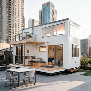 Petites maisons en conteneur de 20 pieds prêtes à être expédiées-Conceptions de maisons à structure flexible pour bureaux de jardin, ajouts de chambre à coucher - Product Image 5