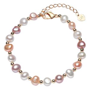 Manufacturer Direct Supply Simple Orange Fashion Cuff <b>Bracelet</b> <b>for</b> <b>Girls</b> Freshwater Irregular Baroque Pearl Zhuji Real Pearl - Product Image 5