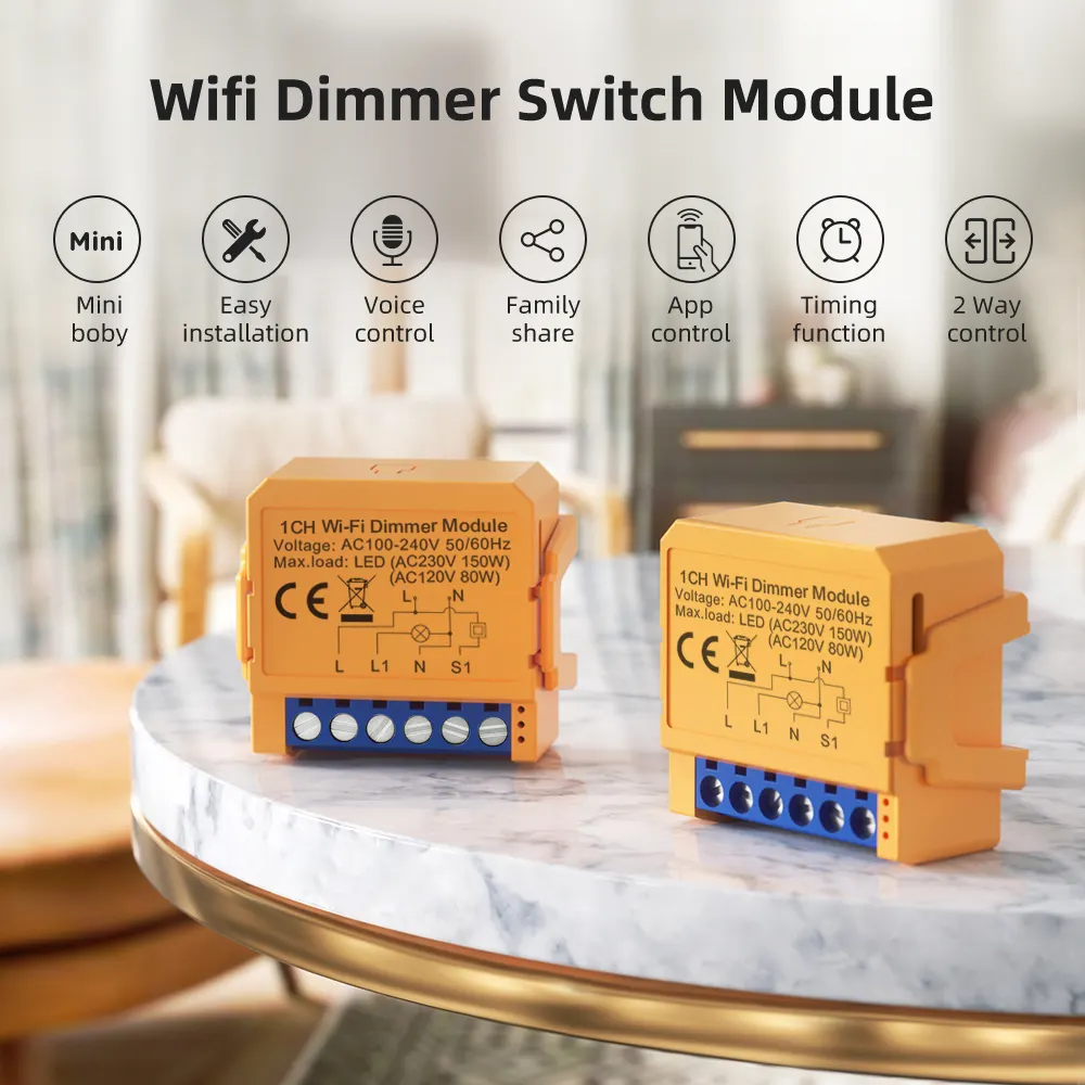 XZJ Tuya akıllı WiFi Alexa Google ev otomasyon için ZigBee Dimmer anahtar modülü DIY kesici röle 1 2 Gang