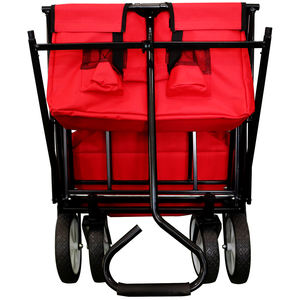 Chariot pliable robuste et durable avec roues détachables, pour le jardin, le camping, le parc, les courses et le rangement - Product Image 3