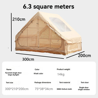 Abri de camping gonflable coupe-vent à porte unique avec fenêtre de toit, en tissu Oxford imperméable, pour le parc, la plage et les activités de plein air