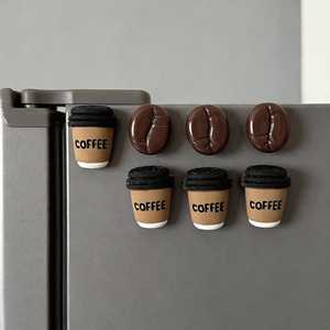 Imán de Resina con Forma Personalizada, Adhesivo para Café, Imán Decorativo para Refrigerador con Fuerte Respaldo Magnético para Decoración del Hogar - Product Image 1