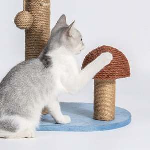 Luxury Modern Large Cat Scratching House Cute Wood Cat Tree Tower with Sisal Paper Components Modern Cat Toy in Carton <b>Packaging</b> - Product Image 4