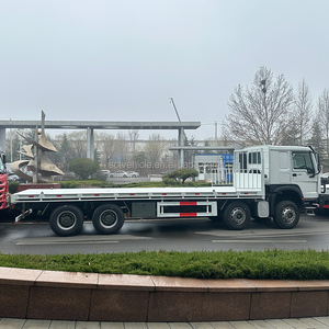 Camions porte-conteneurs à plateau plat <span class=keywords><strong>Sinotruk</strong></span> <span class=keywords><strong>8X4</strong></span> à bas prix, 12 pneus, châssis long de 8000 mm - Product Image 6