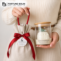 Bougie parfumée artisanale à la cire de soja, best-seller, pour Noël, dans un bocal en verre créatif