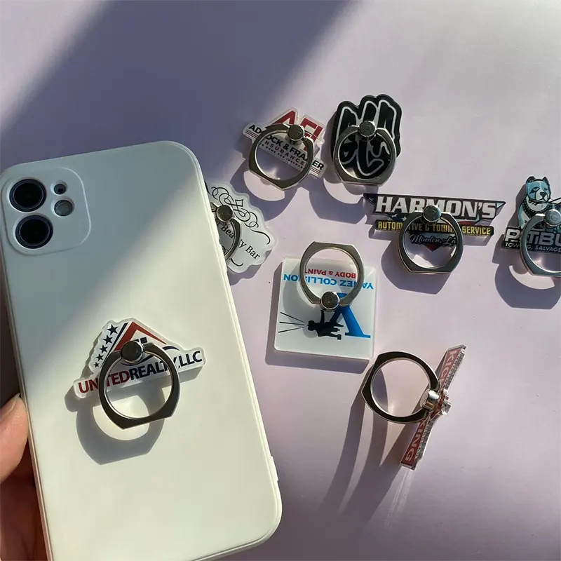 Creative cartoon mobile phone ring holder 360 rotating ring stand custom shape acrylic phone Finger ring