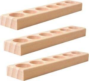 Yukmin, organizador de almacenamiento de exhibición de aceite esencial de madera, estante de madera de <span class=keywords><strong>pino</strong></span> con capacidad para 6 botellas de aromaterapia, estante de regalo Ideal - Product Image 2