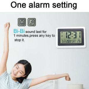 EMAF大型ディスプレイ日時月年日目覚まし時計室内温度ウォールテーブル電池式12/24Hデジタル時計 - Product Image 3