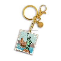 Nouveau porte-clés tendance Tour Eiffel de Paris en alliage de zinc, impression émail souple, forme estampée, souvenir touristique