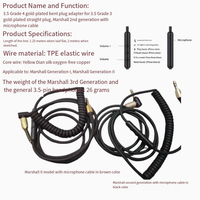 Kompatibel dengan Kabel Original Generasi ke-2 Major, Headphone Marshall Generasi ke-1, dan Headphone Marshall Generasi ke-3