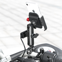 Support de téléphone modifié pour moto Motowolf, étanche, anti-vibration, support de téléphone portable pour vélo, chargeur