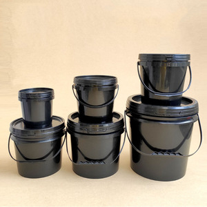 Seau rond en plastique de <span class=keywords><strong>10</strong></span> <span class=keywords><strong>L</strong></span> avec couvercle et poignée, plusieurs couleurs pour fûts, seaux et barils - Product Image 6