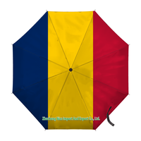 Parapluie pliant avec drapeau du Tchad, ouverture et fermeture automatiques, parapluie compact, portable, grand format, pour la protection contre la pluie, coupe-vent