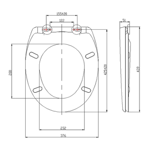 <span class=keywords><strong>Tapa</strong></span> de asiento de inodoro de PP, cierre suave de plástico con función de liberación rápida, venta al por mayor - Product Image 3