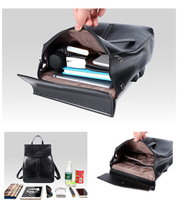 Realer <span class=keywords><strong>2021</strong></span> nouvelle mode sacs à dos femmes de haute qualité en cuir véritable sac packs décontracté vintage sacs d'école pour femmes dames - Product Image 5