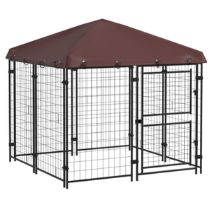 Chenil pour chien robuste extérieur grand chenil pour chien étanche en métal - Product Image 2