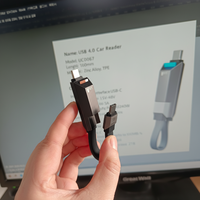 Lecteur de carte mémoire TF, clé USB, câble multifonctionnel, câble de charge rapide 240 W, double type-C pour iPhone 15 Pro Max Android