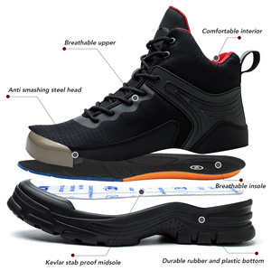 Chaussures <span class=keywords><strong>de</strong></span> sécurité <span class=keywords><strong>de</strong></span> travail, vente chaude, chantier <span class=keywords><strong>de</strong></span> construction, chaussures montantes anti-écrasement, anti-perforation, chaussures <span class=keywords><strong>de</strong></span> sécurité exécutives pour hommes - Product Image 2