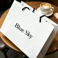 Sacs shopping en papier blanc de luxe personnalisés OEM/ODM pour cosmétiques, vêtements, emballages recyclés, sacs fourre-tout en papier cadeau