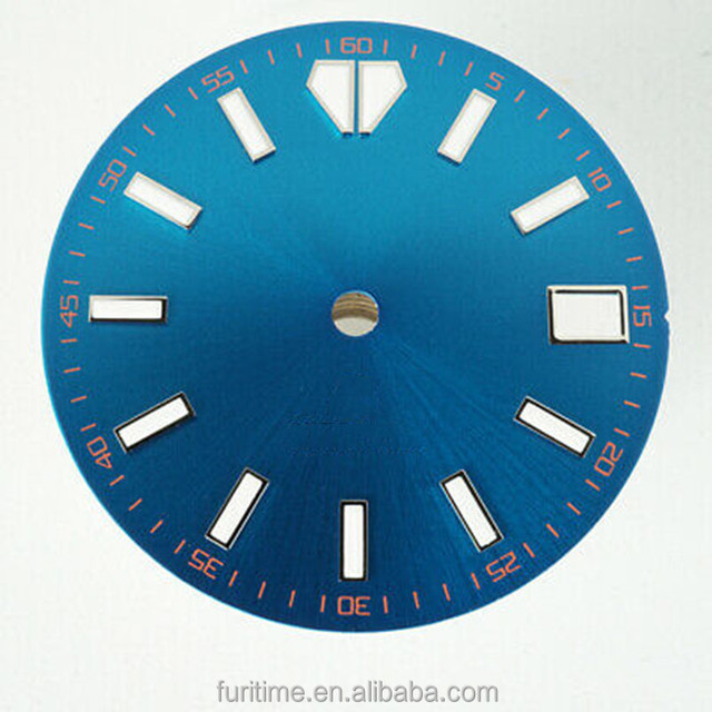 High-quality Brass White Super Luminous Luxury Watches Parts Custom Logo 28.5mm 29mm Watch Dial NH35 Movement Furitime FL5300