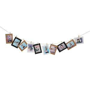 <span class=keywords><strong>Cadre</strong></span> <span class=keywords><strong>photo</strong></span> suspendu créatif de 34567 pouces noir pur/blanc pur/papier kraft pur <span class=keywords><strong>cadre</strong></span> <span class=keywords><strong>photo</strong></span> en <span class=keywords><strong>carton</strong></span> de couleur avec corde de chanvre - Product Image 1