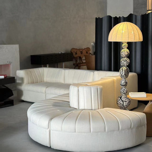 Hiện đại sang trọng phòng khách sofa Set trắng kem vải màu be <span class=keywords><strong>S</strong></span> Shaped Modular ghế sofa cắt - Product Image 1