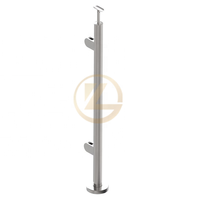 YL METAL Poteau de balustrade moderne en acier inoxydable pour escalier, balcon, extérieur, centre commercial, extrémité droite, pour villa, escalier DIY, salle de bain