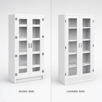 Solution de rangement pour mobilier de laboratoire entièrement en acier, armoire de laboratoire modulaire avec portes vitrées pour projet de salle blanche
