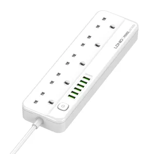 Ldnio-Extensión de cargador SC5614, toma de corriente de 5 vías, 6 puertos Usb, novedad