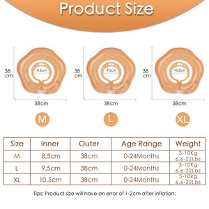 Anillo inflable de Pvc para cuello de bebé, 38cm, doble capa, engrosado, para nadar y bañarse, ayuda de flotación de seguridad para niños - Product Image 3