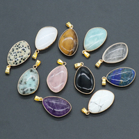 Pendentif Goutte d'Eau en Cristal Plaqué Or pour Enfants, 50 Pièces, Accessoires de Fabrication de Bijoux Tendance, Design Facetté pour Cadeaux