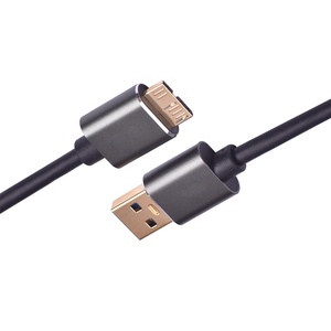 Negro 2A 4,5mm chapados en níquel de carga de datos Usb 3,<span class=keywords><strong>0</strong></span> A Micro <span class=keywords><strong>B</strong></span> Cable para Android - Product Image 5