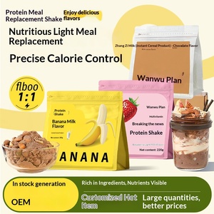 Poudre de substitut de <span class=keywords><strong>repas</strong></span> et de <span class=keywords><strong>shake</strong></span> protéiné, lait écrémé léger faible en gras 220g, forte satiété, petit-déjeuner - Product Image 2