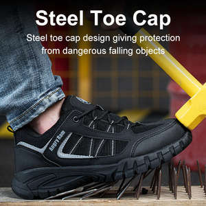 Chaussures de travail légères respirantes et désodorisantes pour hommes, chaussures de sécurité d'été avec fond en caoutchouc - Product Image 6