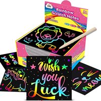 100 cartes à gratter magiques pour enfants, jouet artistique, bricolage, tableau de dessin, notes artistiques colorées, matériau écologique