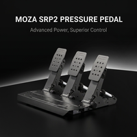 Pédales de simulateur de course MOZA SRP2 avec capteur hybride 100 kg, réglables pour jeux PC