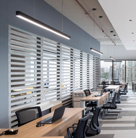 Luminaire linéaire LED suspendu en aluminium de 1 m, 20 W, diffuseur prismatique, éclairage d'atelier industriel respectueux de l'environnement, lumière du jour 5000 K